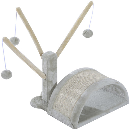 Cat scratching post with stable sisal post, light grey