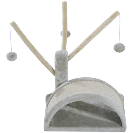 Cat scratching post with stable sisal post, light grey