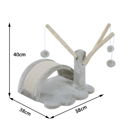 Cat scratching post with stable sisal post, light grey