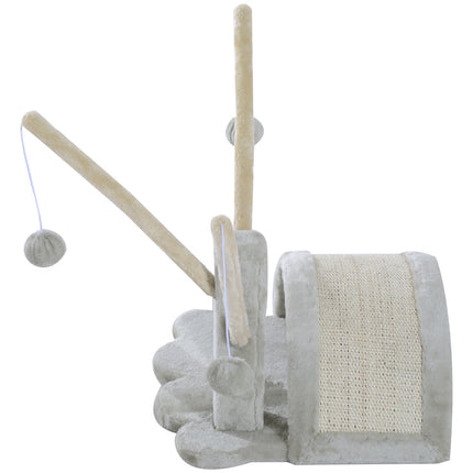 Cat scratching post with stable sisal post, light grey