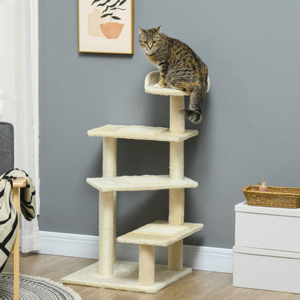 Cat scratching post, sisal columns, beige, 50x50x100 cm