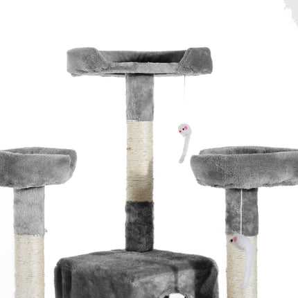 Multi-level cat climbing tree, XXL grey, 50x50x170 cm