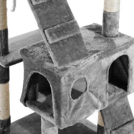 Multi-level cat climbing tree, XXL grey, 50x50x170 cm