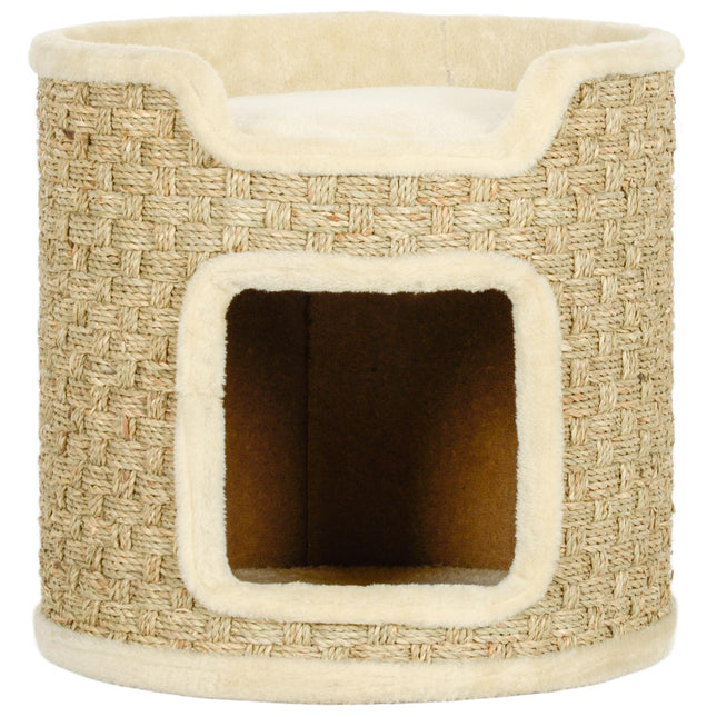 Cat Tower - 37 cm Sisal barrel, double level, Khaki