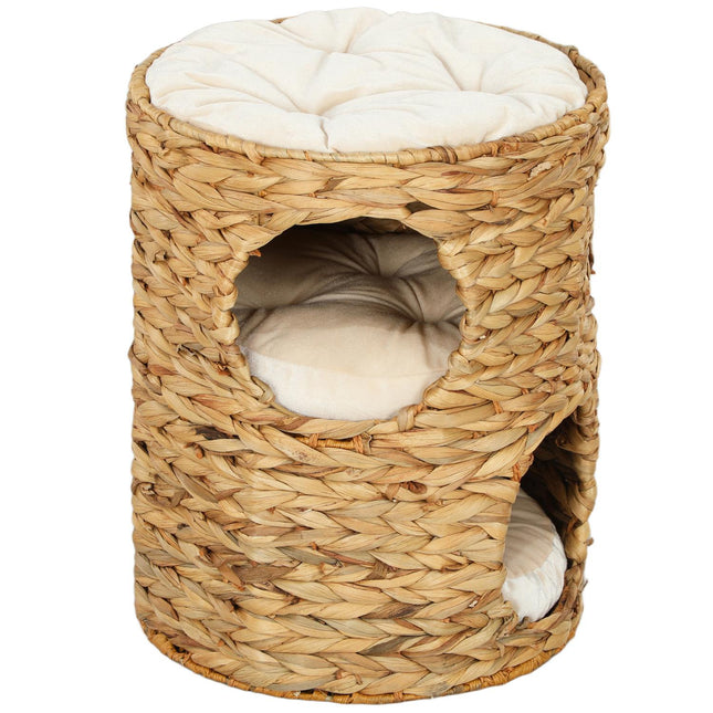 Cat Scratching Barrel, Water Hyacinth, 50 cm, Light Brown
