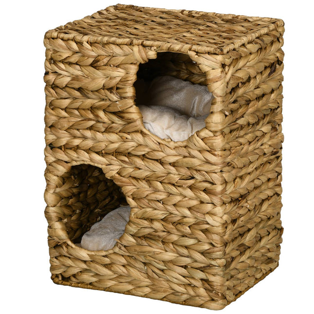 Cat Scratching Tray with 2 caves, cushions, 55 cm high