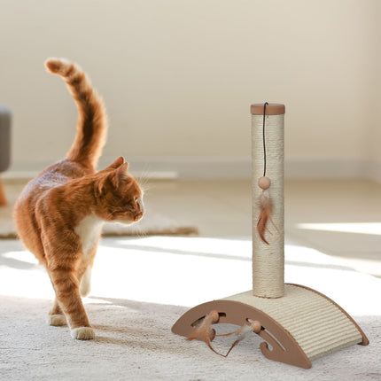 Scratching furniture with scratching board and toys