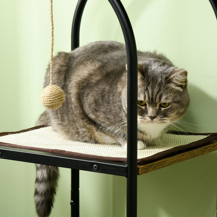 Cat tree 118.5 cm with cave, bed & scratching mat