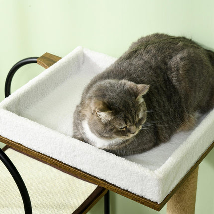 Cat tree 118.5 cm with cave, bed & scratching mat