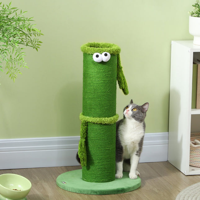 Green Sisal Cat Scratching Post - 63cm Indoor Use