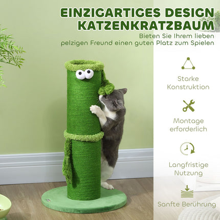 Green Sisal Cat Scratching Post - 63cm Indoor Use