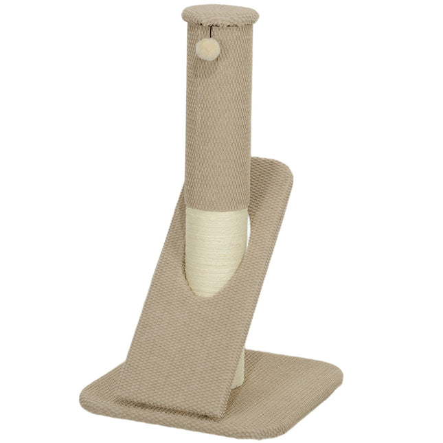 Sisal cat scratching post with play ball, indoors, 84cm