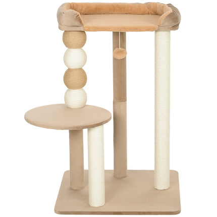 Cat tree with bed, platform and jute posts for 7 kg cats