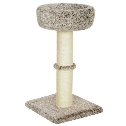Cat tree with bed - 87 cm high, sisal, for cats up to 6 kg