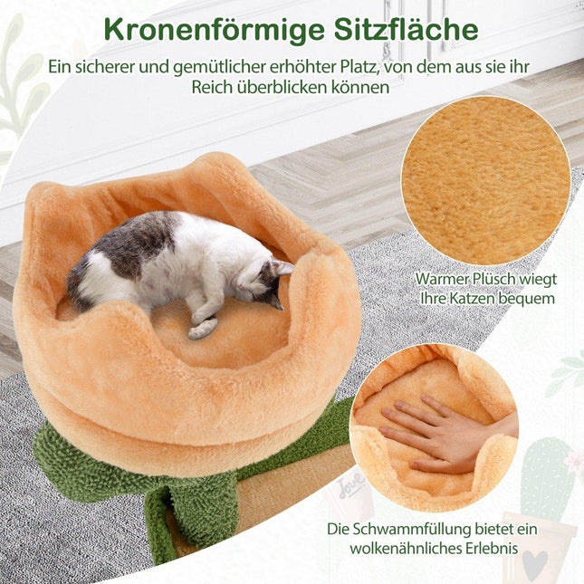 Scratching post cactus 160cm cat tree with cat cave cat scratching post play tree wood