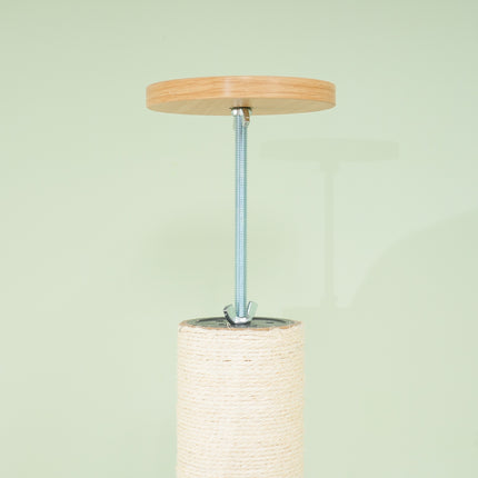 Adjustable cat tree with hammock, ceiling height 230-250cm
