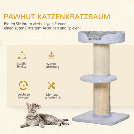 Light Blue Sisal Cat Play Tree, 91cm, 30kg Capacity