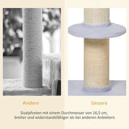 Light Blue Sisal Cat Play Tree, 91cm, 30kg Capacity