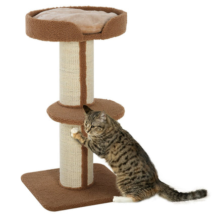 Cat scratching tree with removable cushions, sisal, 45x45x91cm