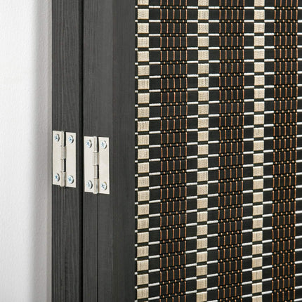 4-delig 180 x 180 cm ruimteverdeler van bamboe opvouwbaar privacyscherm scheidingswand voor woonkamer bruin Aosoom