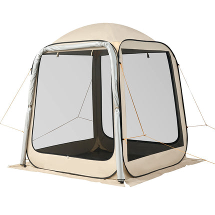 Screen House Tent, 4-6 Person Pop-Up SUV Tailgate, Beige