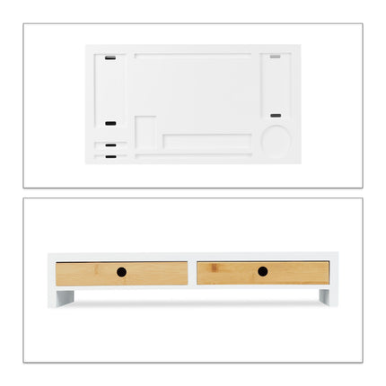Screen stand and desk storage