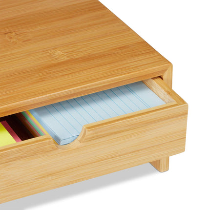 Screen stand and desk storage