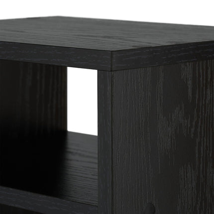 Screen stand with shelves