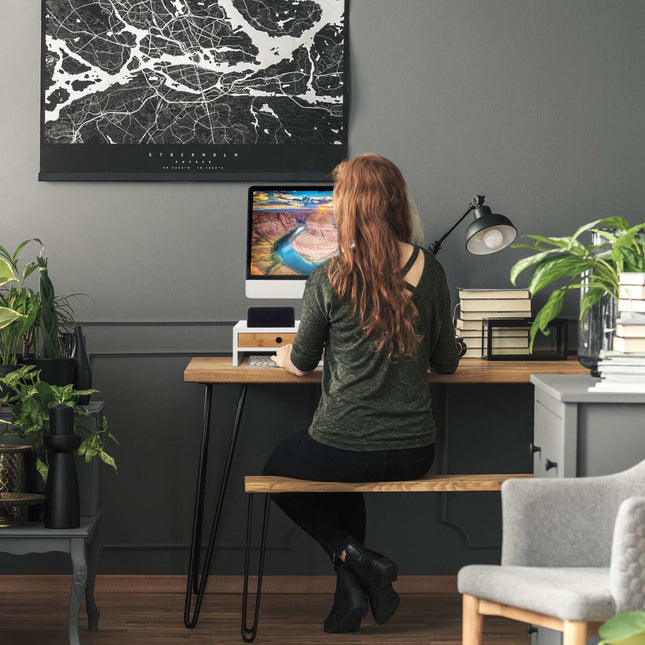 Screen stand with storage