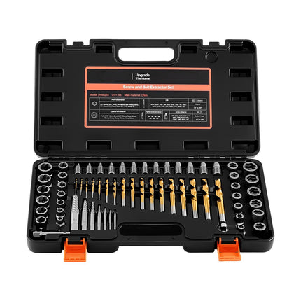 Screw Extractor Set, 65-Piece with Drill Bits and Case