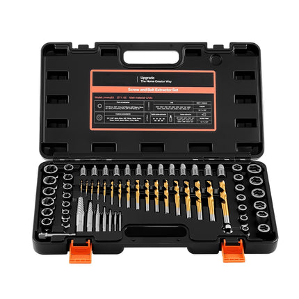 Screw Extractor Set, 65-Piece with Drill Bits and Case