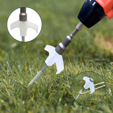 Screw Tent Pegs with Drill Adapter, 20 Pcs in Case