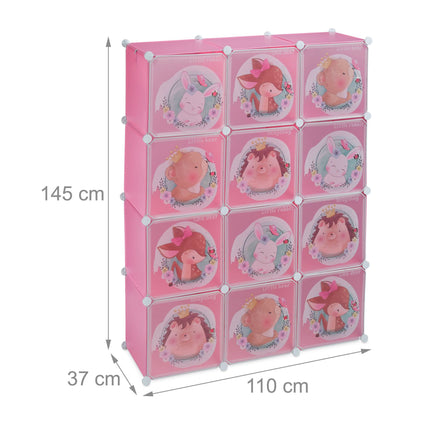 Screw-free children's shelves with clothes rails