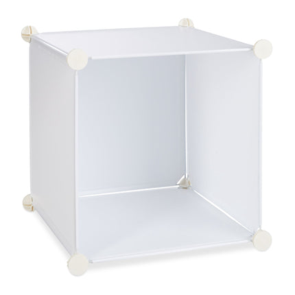 Screwless plastic shelf with 16 compartments