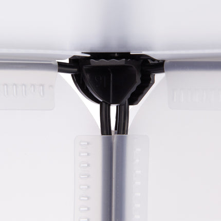 Screwless plastic shelves with 15 compartments