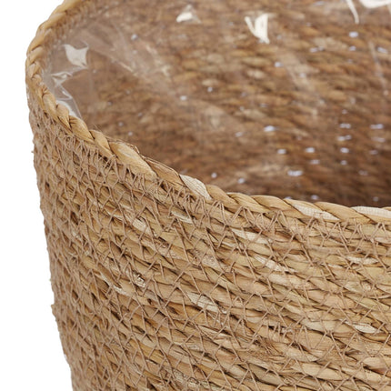 Seagrass Planters Set – 3 Indoor Wicker Flower Pots