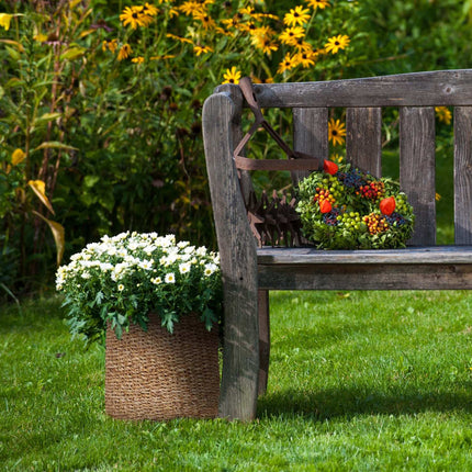 Seagrass Planting Baskets with Zinc Trays, Set of 3
