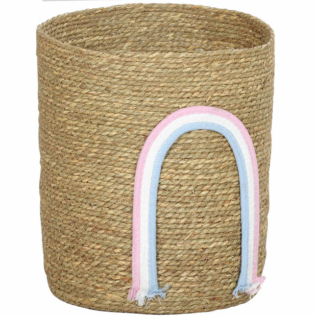 Seagrass Storage Basket, 24.7L, Rainbow Design