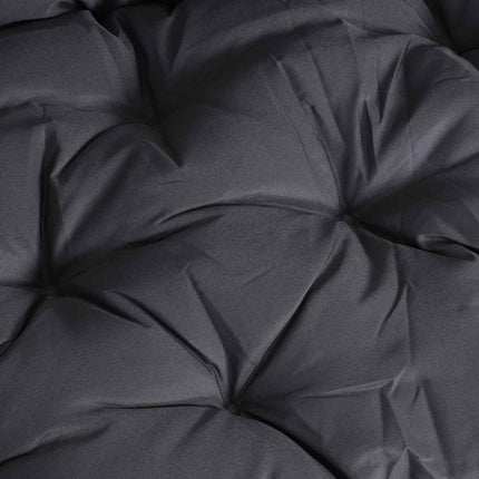 Garden bench seat cushion, 100x98x8 cm, dark gray cotton