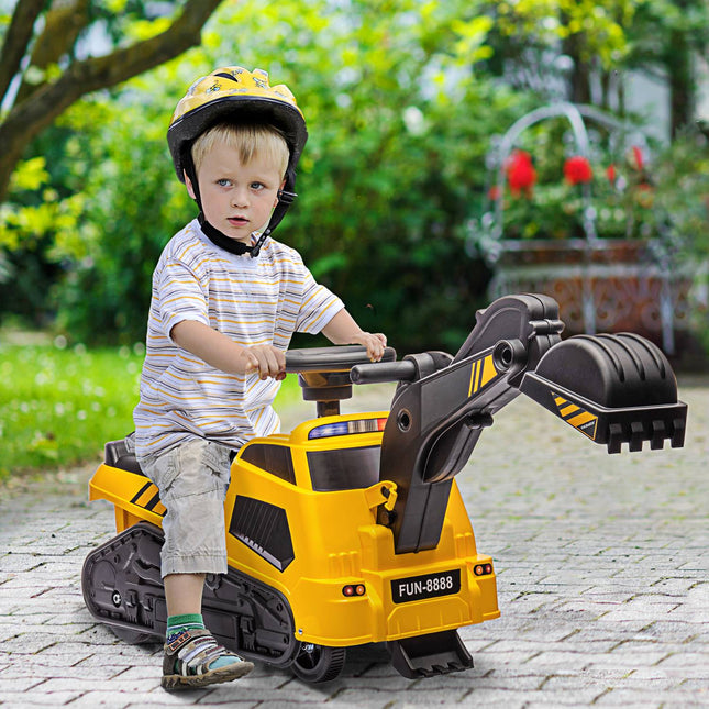 3-in-1 rolling excavator toy with music for ages 1.5-4