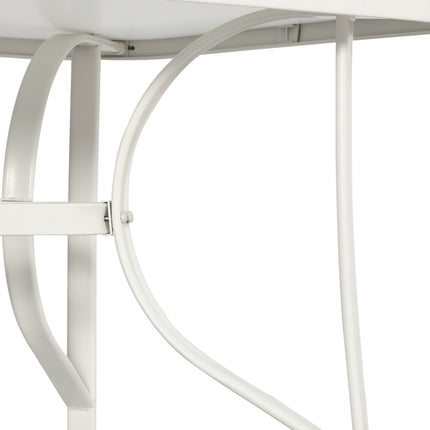 6-person dining room in aluminum with parasol
