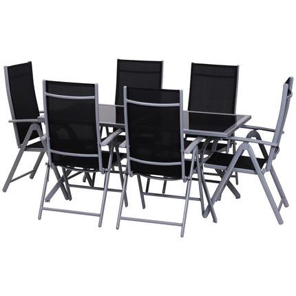 Aluminum garden furniture set for 6 - Outdoor dining set