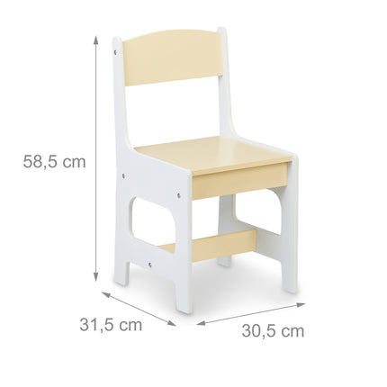 Seating group for children with blackboard