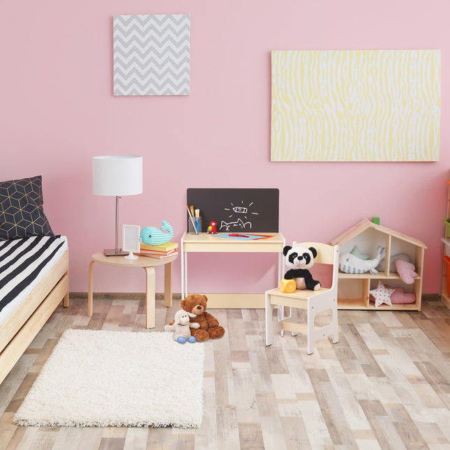 Seating group for children with blackboard