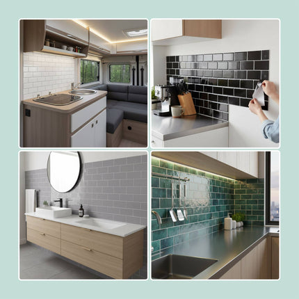 Self-Adhesive 3D Wall Tiles, 30x30 cm, Easy Install