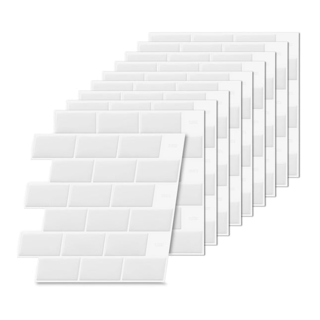 Self-Adhesive 3D Wall Tiles, 30x30 cm, Metro Design