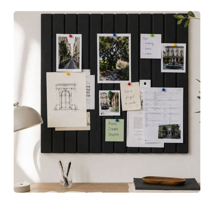 Self-Adhesive Black Felt Pinboard, 40 x 60 cm