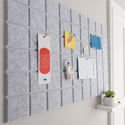 Self-Adhesive Felt Boards, 12-Pack, Square, Wall-Mount