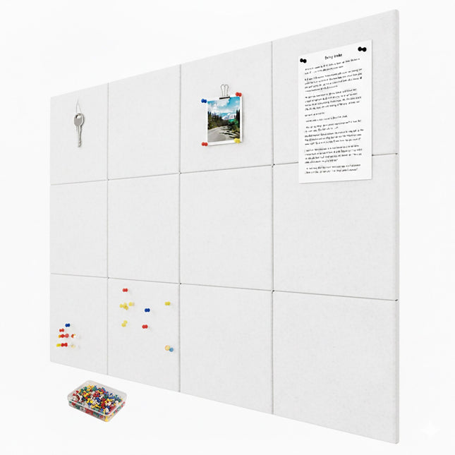 Self-Adhesive Felt Boards, 12-Pack, Square, for Notes