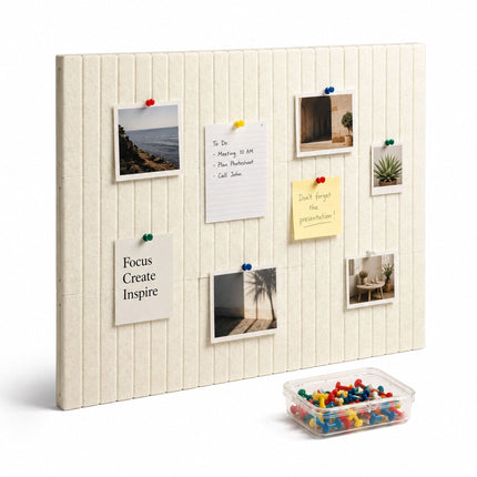 Self-Adhesive Felt Pinboard, Beige, 120 x 90 cm